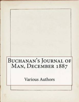 Book cover for Buchanan's Journal of Man, December 1887