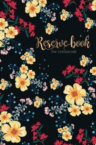 Cover of Reserve book for restaurant