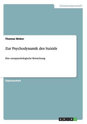 Book cover for Zur Psychodynamik des Suizids