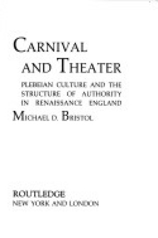 Cover of Carnival and Theatre