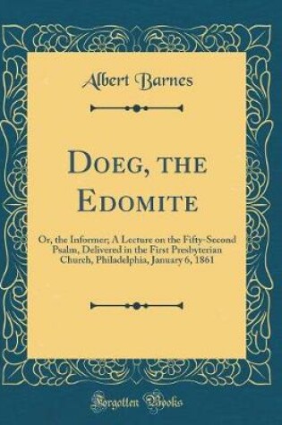 Cover of Doeg, the Edomite