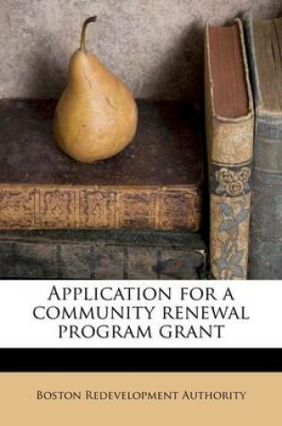 Cover of Application for a Community Renewal Program Grant