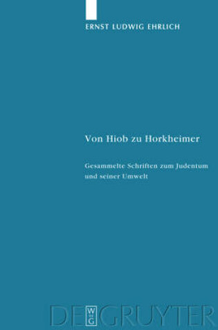 Cover of Von Hiob zu Horkheimer