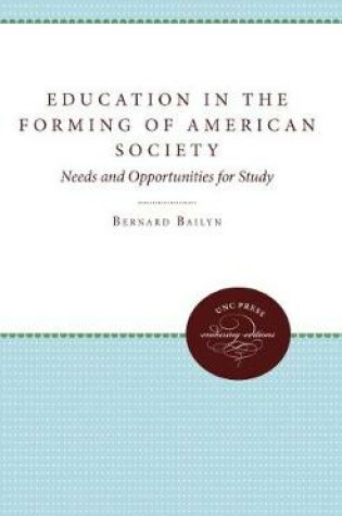 Cover of Education in the Forming of American Society