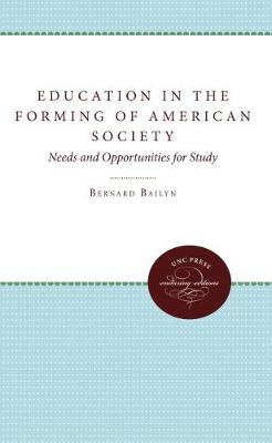 Cover of Education in the Forming of American Society