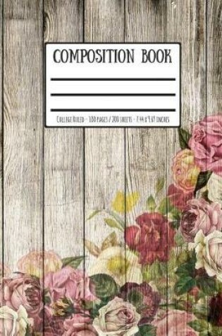 Cover of Wooden Fence & Roses Composition Book