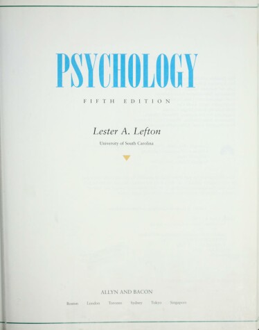 Book cover for Psychology