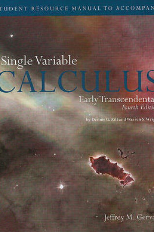 Cover of Student Resource Manual to Accompany Single Variable Calculus: Early Transcendentals