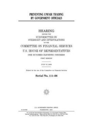 Cover of Preventing unfair trading by government officials
