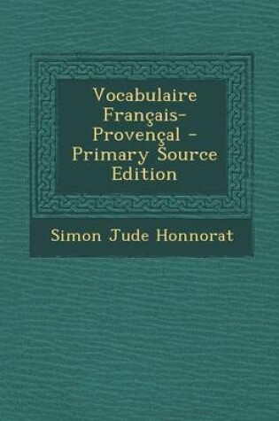 Cover of Vocabulaire Francais-Provencal