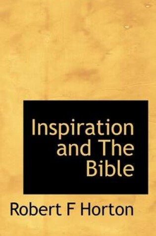 Cover of Inspiration and the Bible