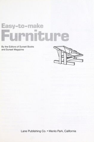 Cover of Easy-to-Make Furniture