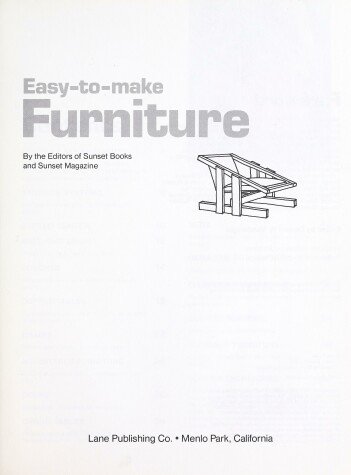 Book cover for Easy-to-Make Furniture