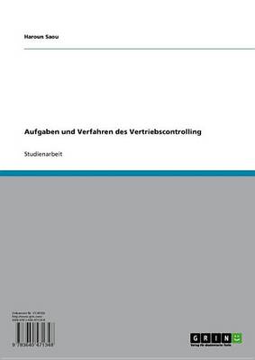 Cover of Aufgaben Und Verfahren Des Vertriebscontrolling