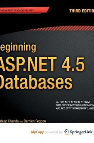 Cover of Beginning ASP.Net 4.5 Databases