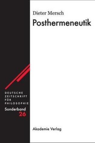 Cover of Posthermeneutik