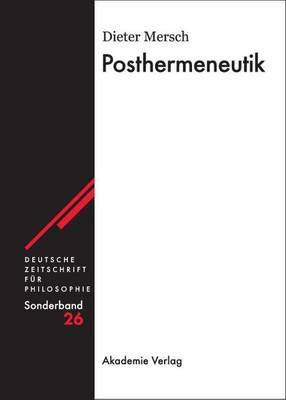 Book cover for Posthermeneutik