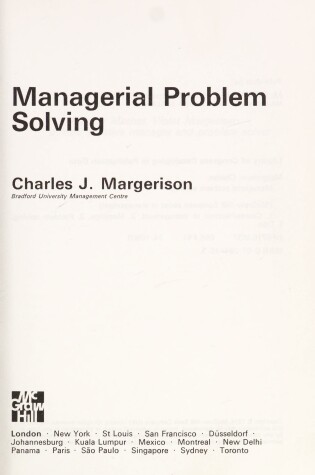 Cover of Managerial Problem Solving