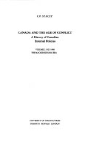 Cover of Canada and the Age of Conflict