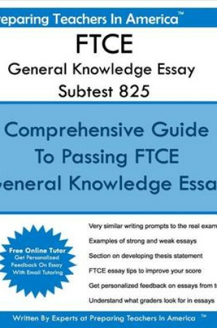 Cover of FTCE General Knowledge Essay Subtest 825
