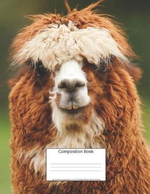 Book cover for Composition Book 100 Sheets/200 Pages/8.5 X 11 In. College Ruled/ Brown Llama