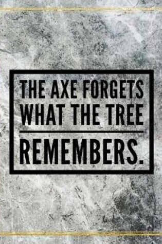 Cover of The axe forgets what the tree remembers.