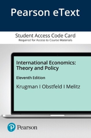 Cover of Pearson Etext International Economics