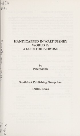 Book cover for Handicapped in Walt Disney World