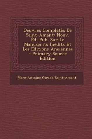 Cover of Oeuvres Completes de Saint-Amant