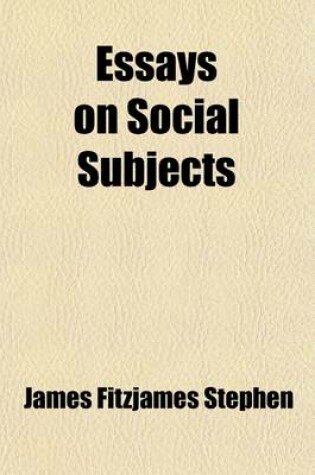 Cover of Essays on Social Subjects