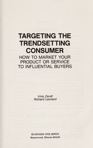 Book cover for Targeting the Trendsetting Consumer