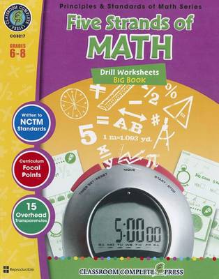 Cover of Five Strands of Math: Drills Worksheets, Grades 6-8