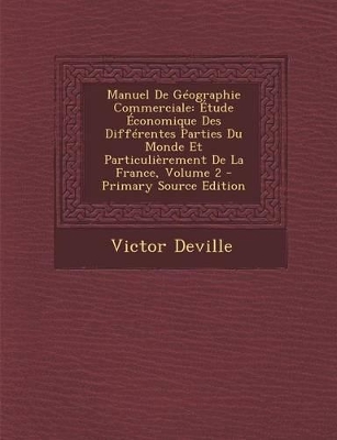 Book cover for Manuel de Geographie Commerciale