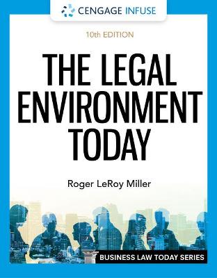 Book cover for Cengage Infuse for Miller/Cross' the Legal Environment Today, 1 Term Printed Access Card