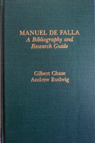 Cover of Manuel de Falla