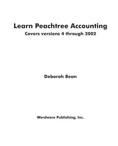 Book cover for Learn Peachtree Accounting