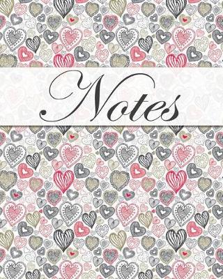 Book cover for Notes, Hearts, Jotter, Notebook, Lined Pages, Note Pad, Journal