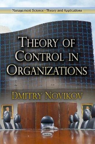 Cover of Theory of Control in Organizations