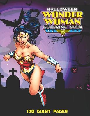 Book cover for Wonder Woman Halloween Coloring Book