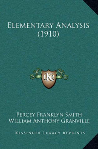 Cover of Elementary Analysis (1910)