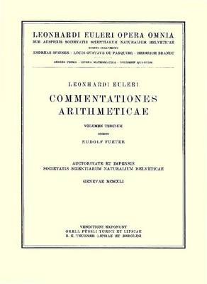 Cover of Commentationes algebraicae ad theoriam aequationum pertinentes