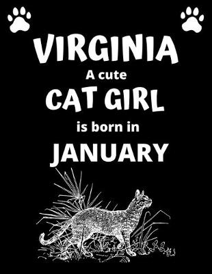 Book cover for VIRGINIA a cute cat girl is born in January