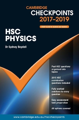 Book cover for Cambridge Checkpoints HSC Physics 2017-19