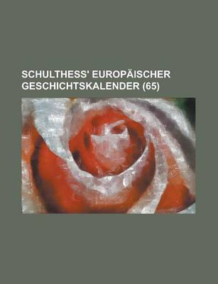 Book cover for Schulthess' Europaischer Geschichtskalender (65)