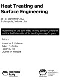 Book cover for Heat Treating and Surface Engineering