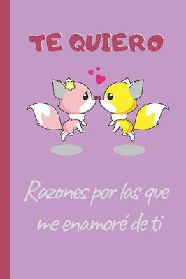 Book cover for TE QUIERO. Razones por las que me enamoré de ti.