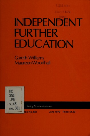 Book cover for Independent Further Education