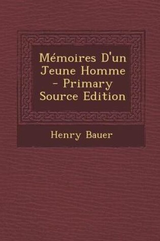 Cover of Memoires D'Un Jeune Homme - Primary Source Edition