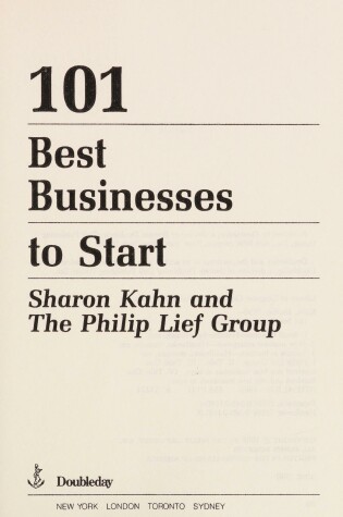 Cover of 101 Best Businesses to Start