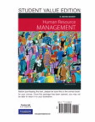 Book cover for Human Resource Management, Student Value Edition